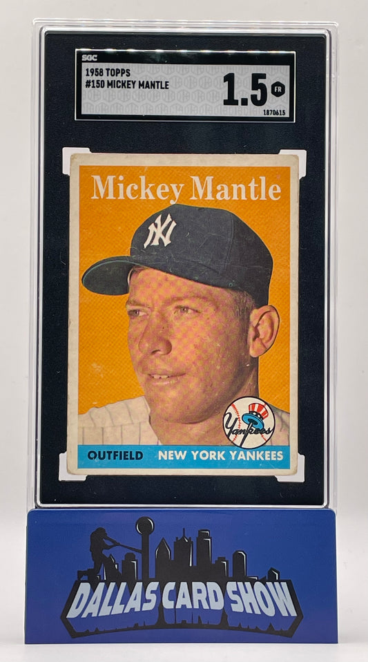 1958 Topps #150 Mickey Mantle SGC 1.5