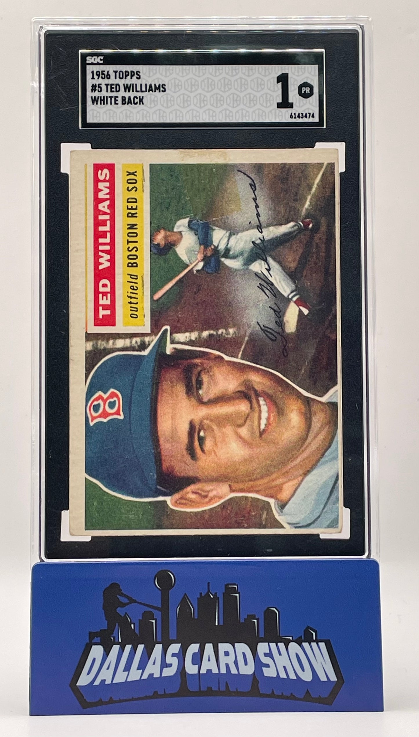 1956 Topps #5 Ted Williams White Back SGC 1