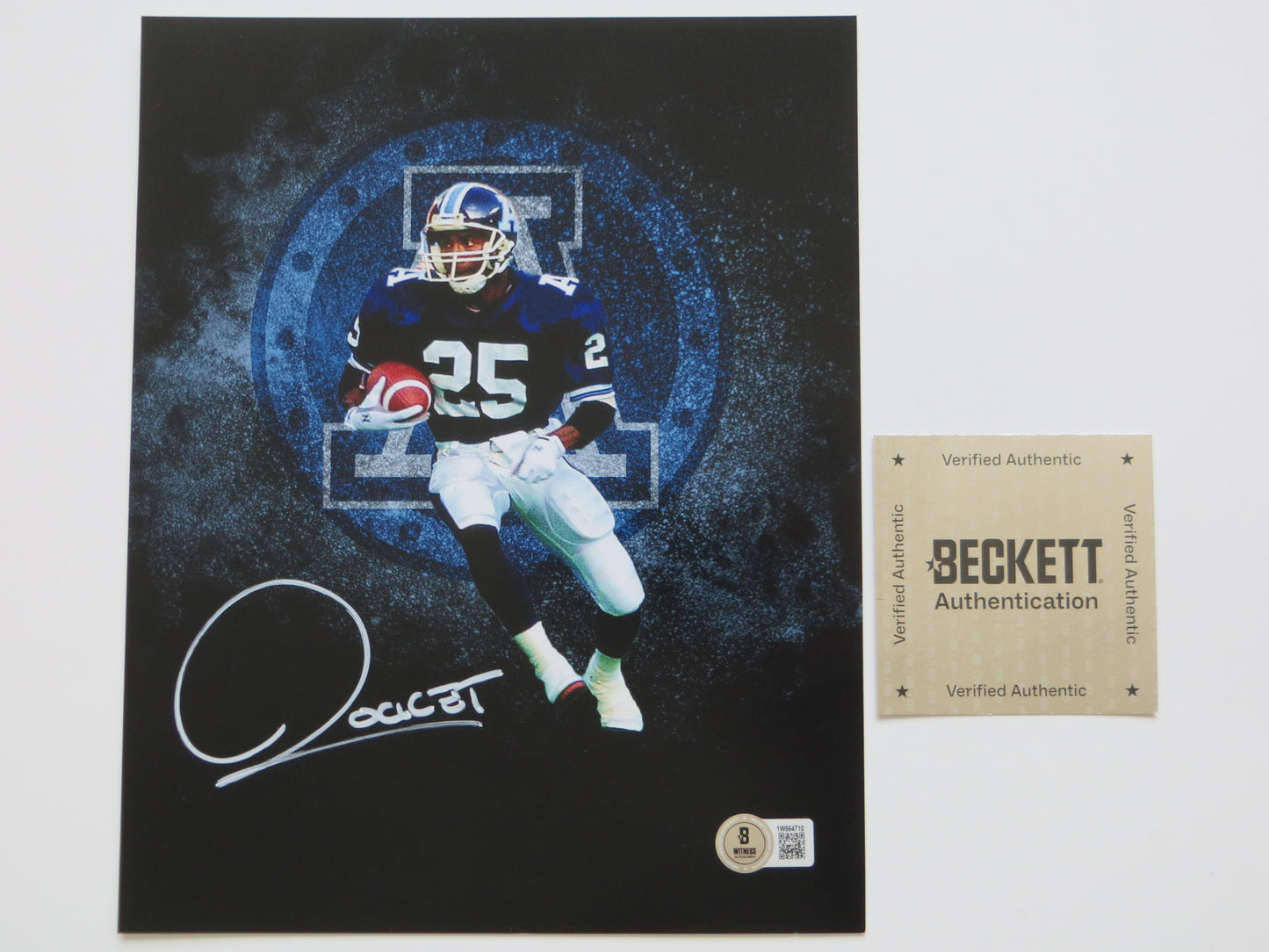 RAGHIB ROCKET ISMAIL TORONTO ARGONAUTS SIGNED 8x10 LOGO PHOTO Notre Dame Irish BAS