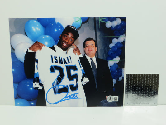 RAGHIB "ROCKET" ISMAIL Toronto Argonauts SIGNED 8x10 PHOTO Notre Dame BAS COA