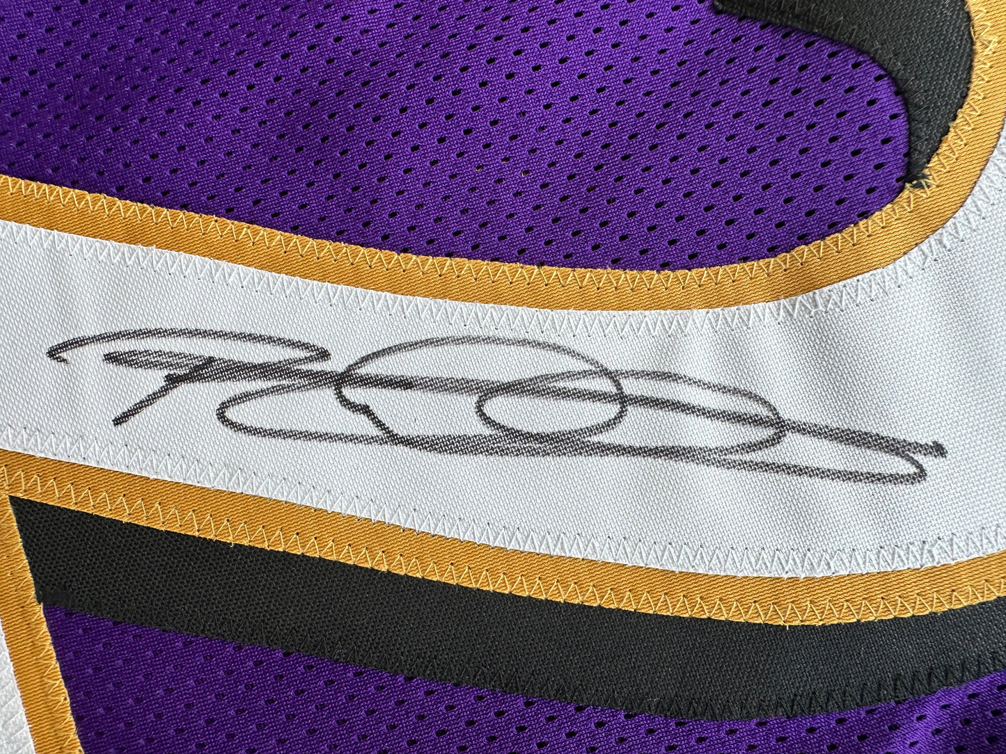 ROD WOODSON Baltimore Ravens SIGNED FOOTBALL JERSEY XL Raiders Purdue BAS COA