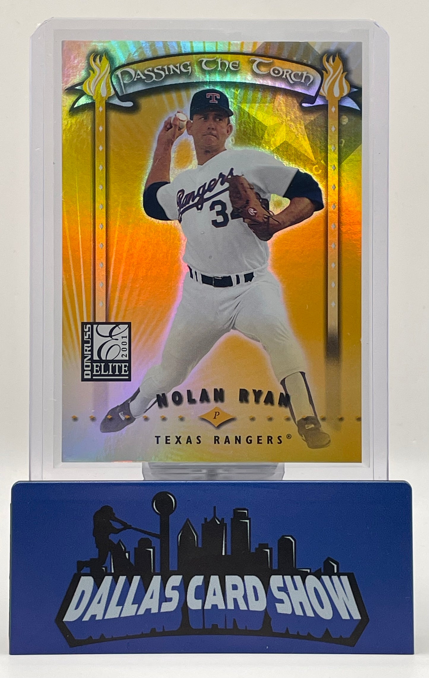 2001 Donruss Elite #PT-22 Nolan Ryan,Pedro Martinez Passing The Torch Gold /500