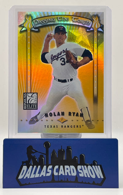 2001 Donruss Elite #PT-22 Nolan Ryan,Pedro Martinez Passing The Torch Gold /500