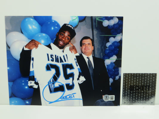 RAGHIB "ROCKET" ISMAIL Toronto Argonauts SIGNED 8x10 PHOTO Notre Dame BAS COA