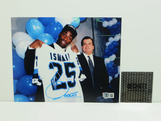 RAGHIB "ROCKET" ISMAIL Toronto Argonauts SIGNED 8x10 PHOTO Notre Dame BAS COA