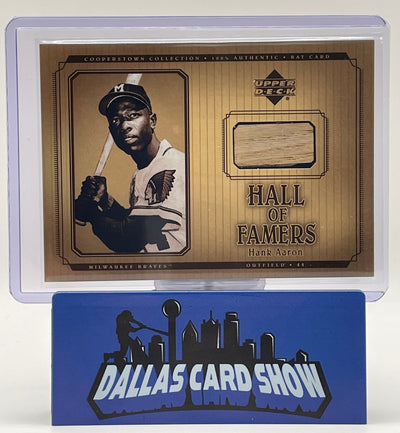 2001 Upper Deck #44 Hank Aaron Cooperstown Bat Relic Braves