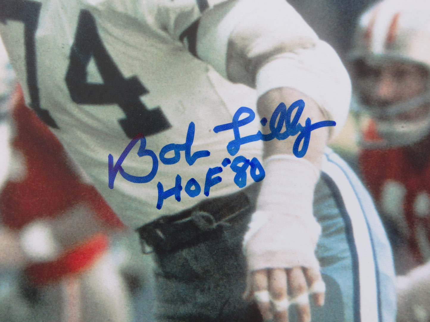 BOB LILLY DALLAS COWBOYS SIGNED 8x10 PHOTOS vs 49ers 8x10 PHOTO BAS COA