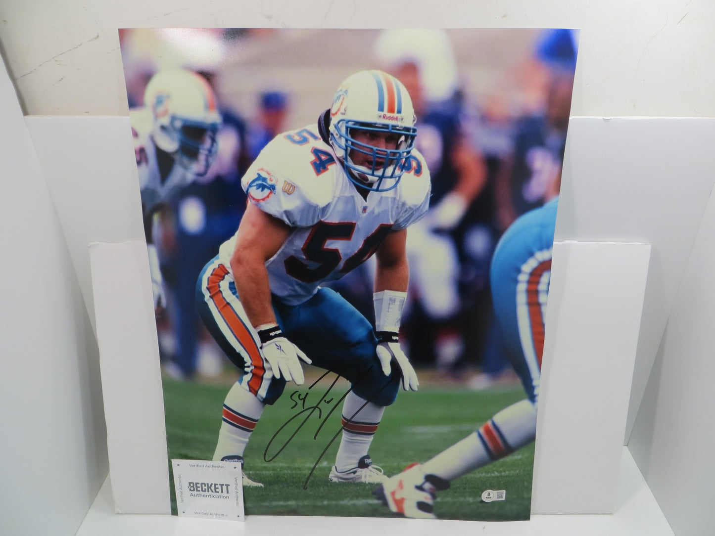 ZACH THOMAS Miami Dolphins SIGNED 16x20 PHOTO Texas Tech Red Raiders BAS COA