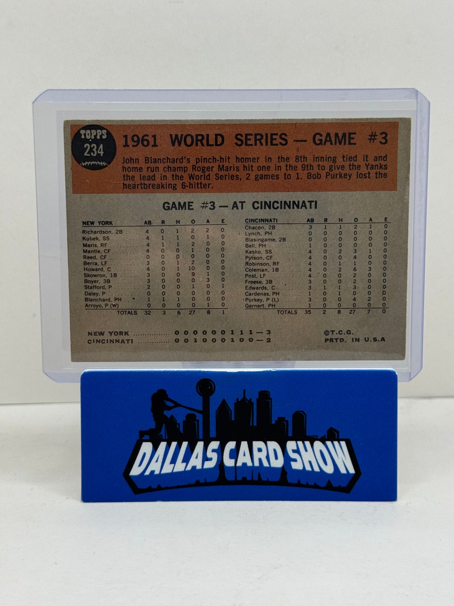 1962 Topps #234 Roger Maris (Wins it in the 9th)