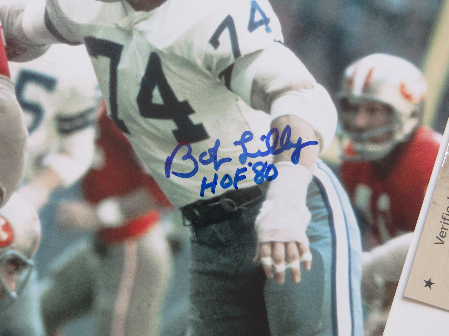 BOB LILLY DALLAS COWBOYS SIGNED 8x10 PHOTOS vs 49ers 8x10 PHOTO BAS COA