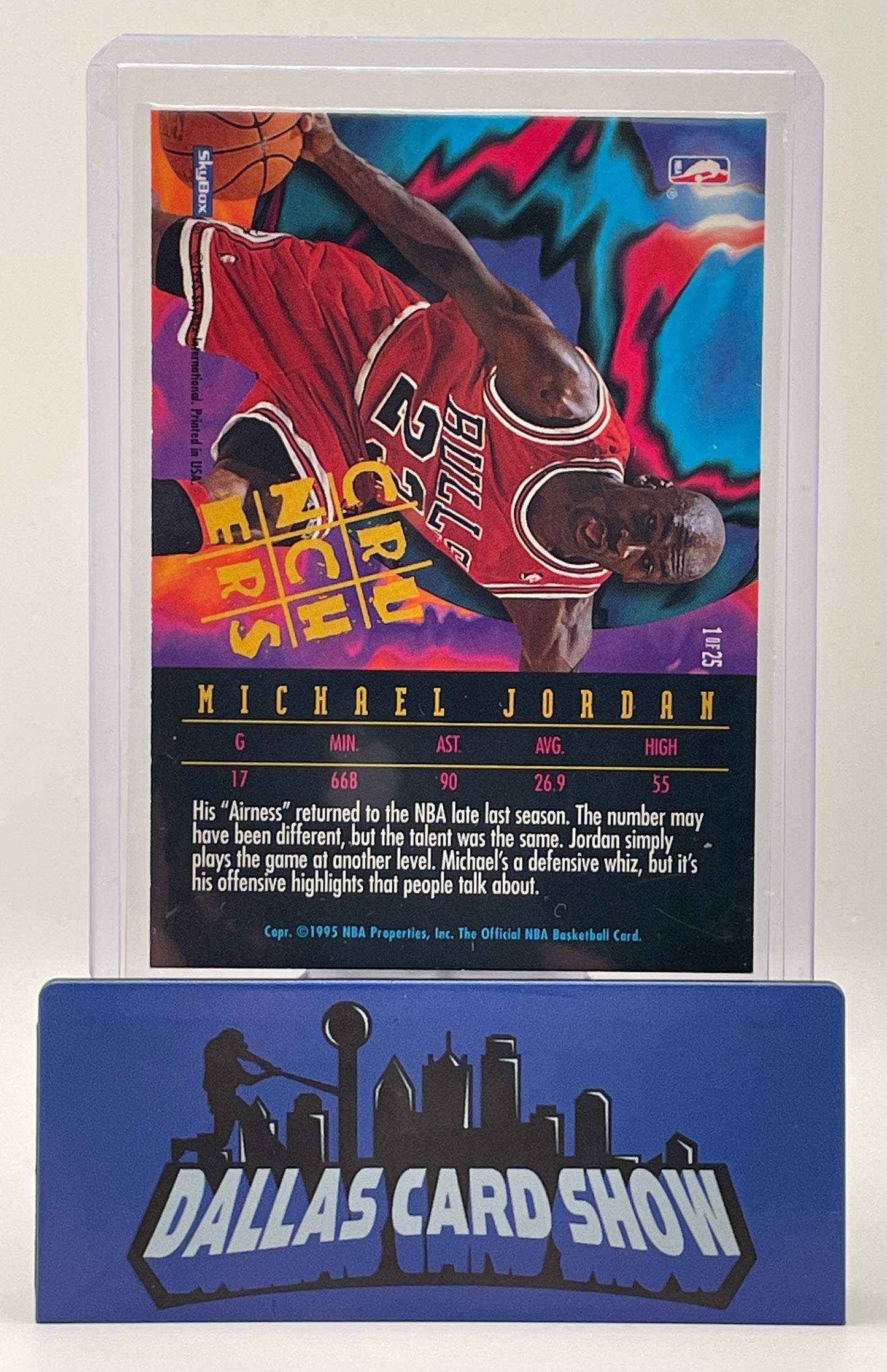 1995 SkyBox NBA Hoops Crunchers Michael Jordan #1 of 25 Chicago Bulls