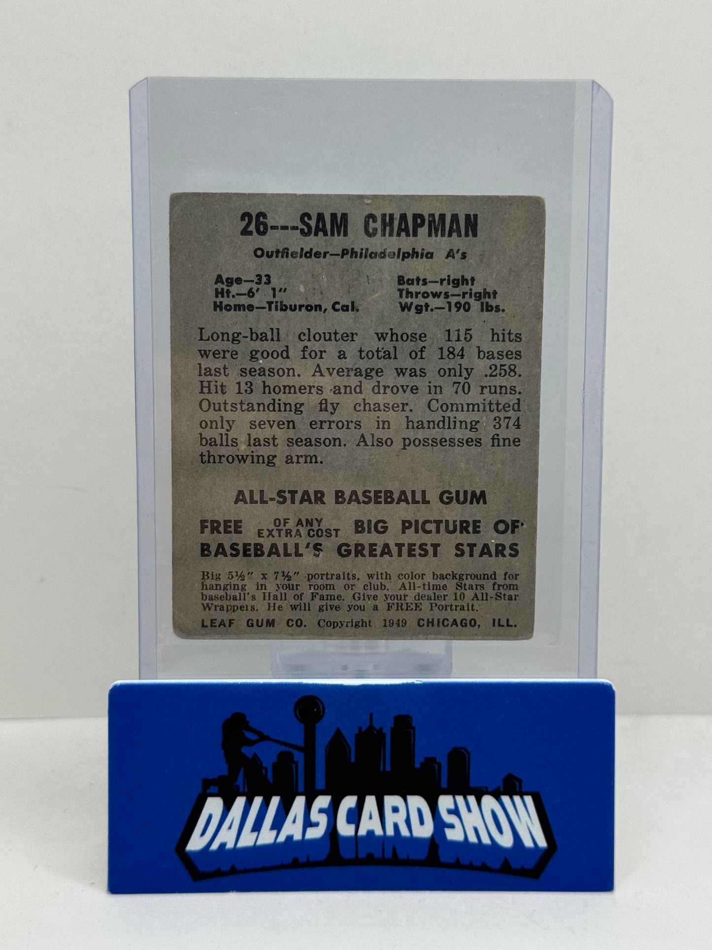 1948 Leaf #26 Sam Chapman