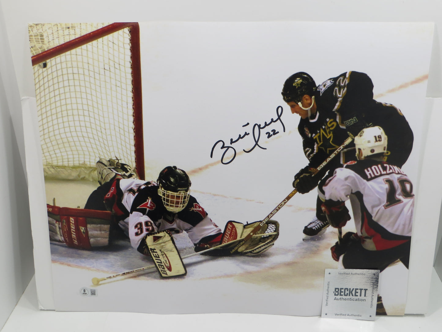 BRETT HULL Dallas Stars SIGNED Game Winning Goal 16x20 PHOTO STL Blues BAS