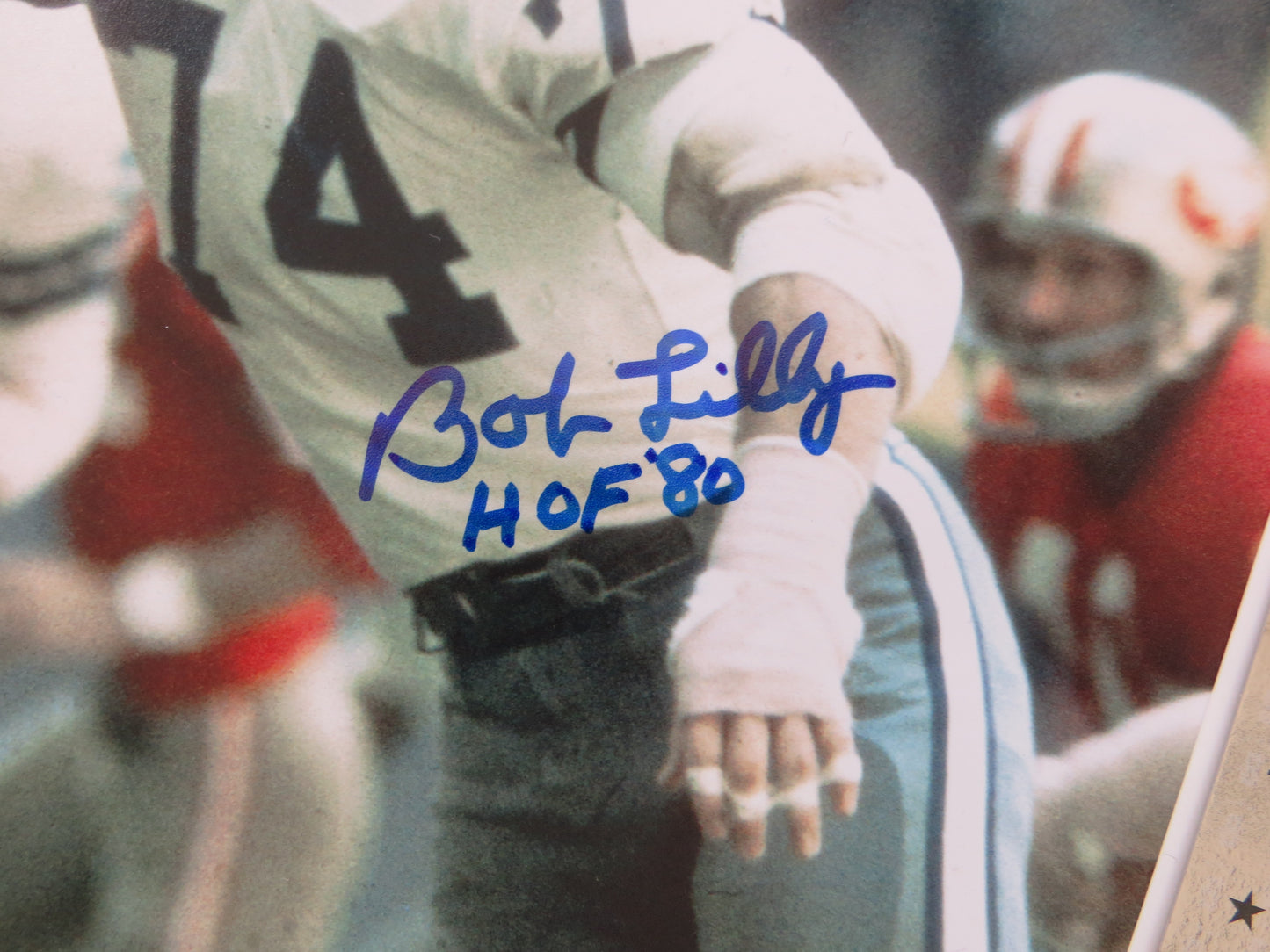BOB LILLY DALLAS COWBOYS SIGNED 8x10 PHOTOS vs 49ers 8x10 PHOTO BAS COA