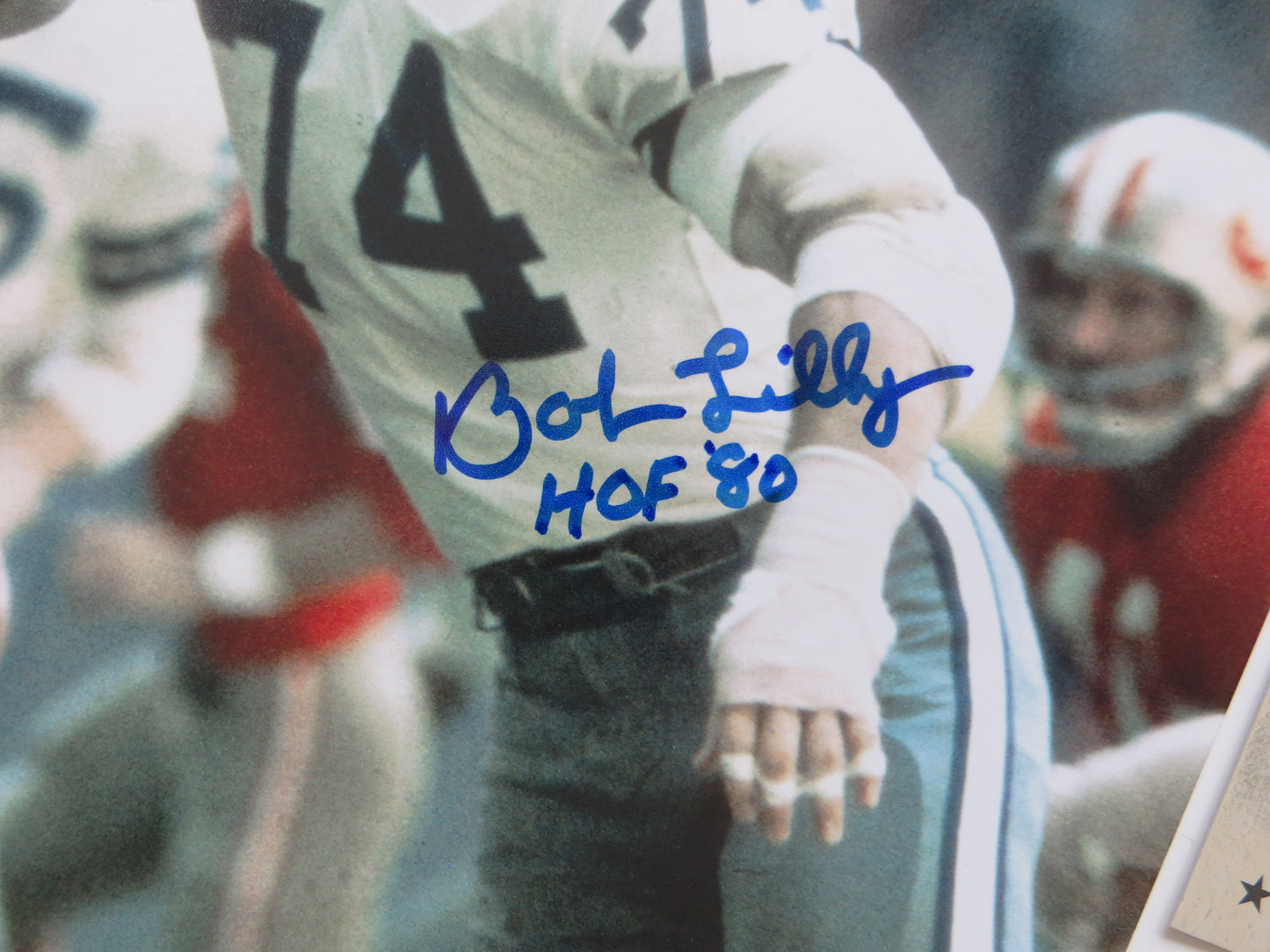 BOB LILLY DALLAS COWBOYS SIGNED 8x10 PHOTOS vs 49ers 8x10 PHOTO BAS COA