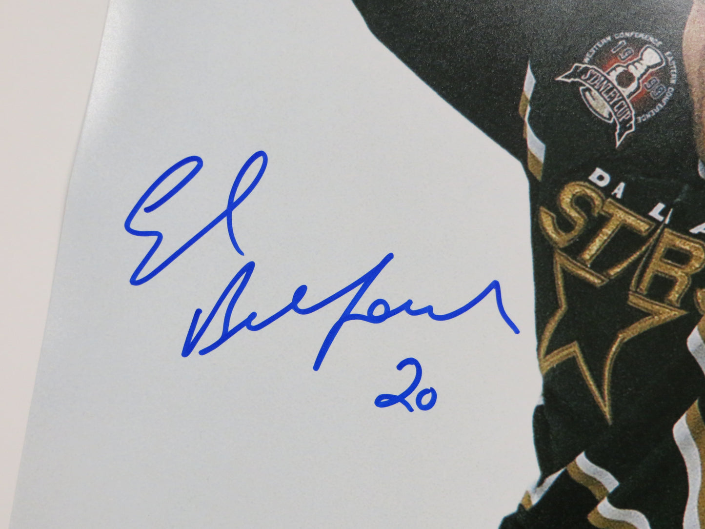 ED BELFOUR Dallas Stars SIGNED STANLEY CUP 16x20 PHOTO Leafs Blackhawks BAS COA