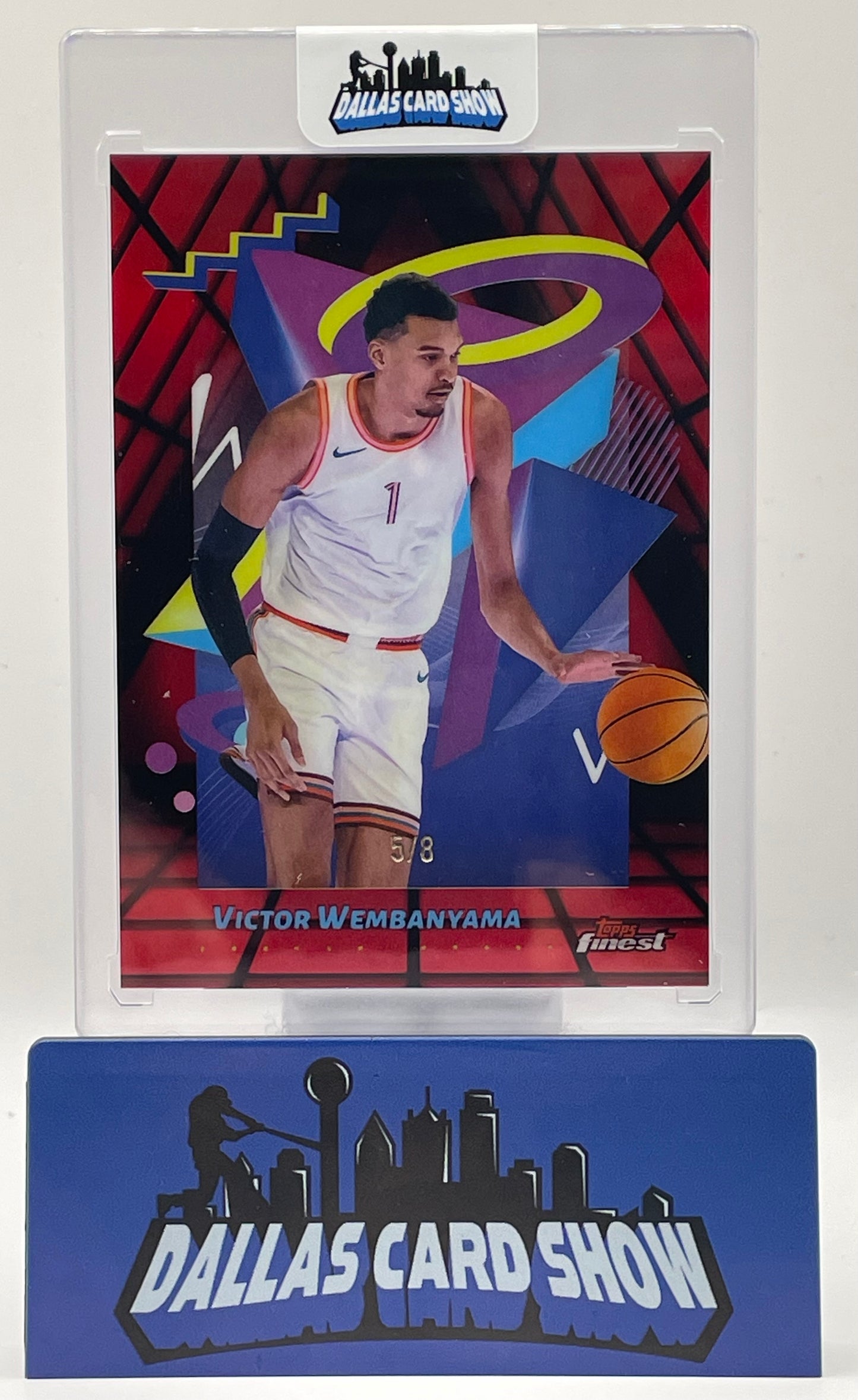 2024-25 Topps Finest #285 Victor Wembanyama Red Basketball Refractor /8