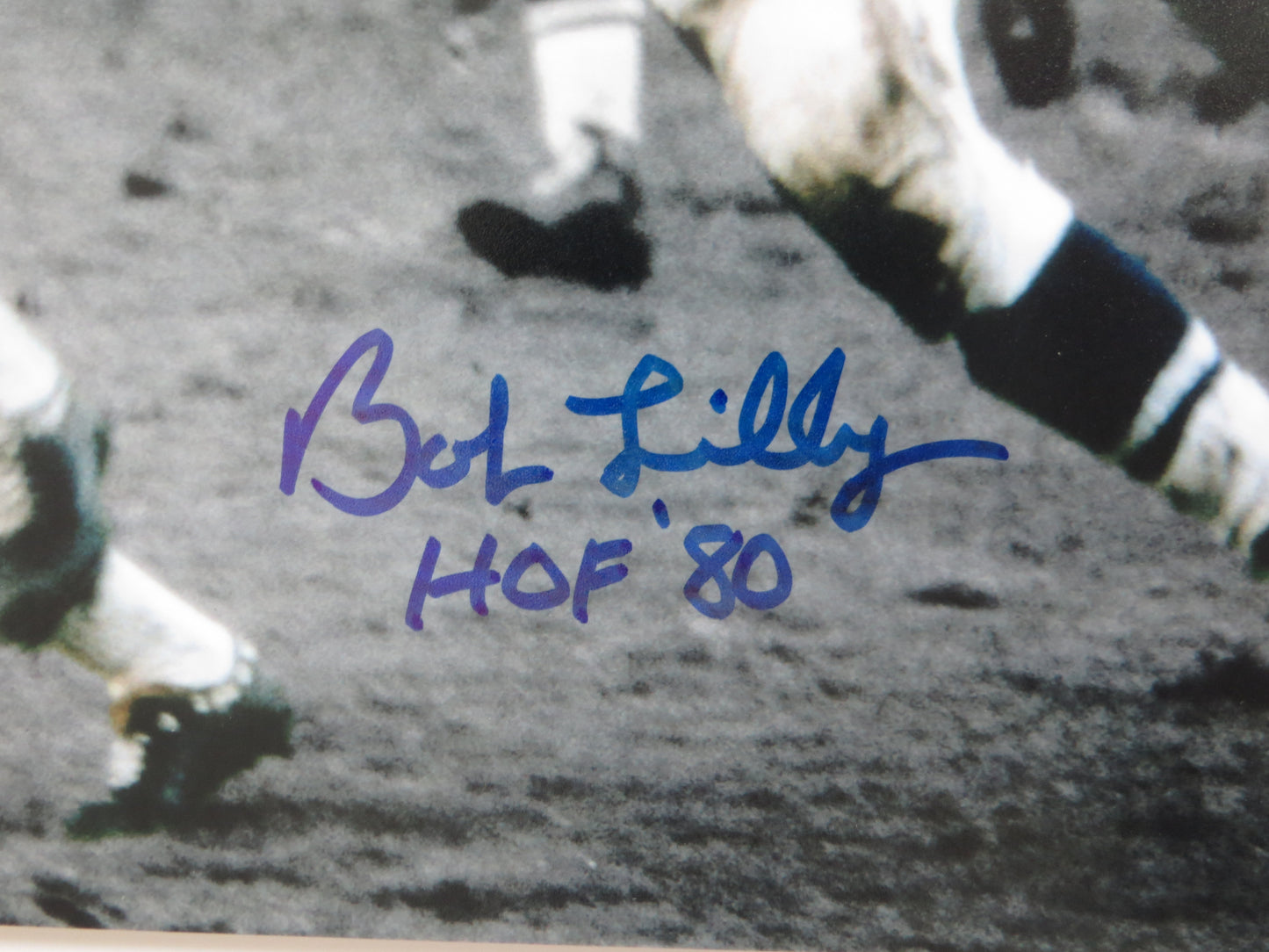 BOB LILLY DALLAS COWBOYS 8x10 PHOTO Tackling Jim Brown BAS