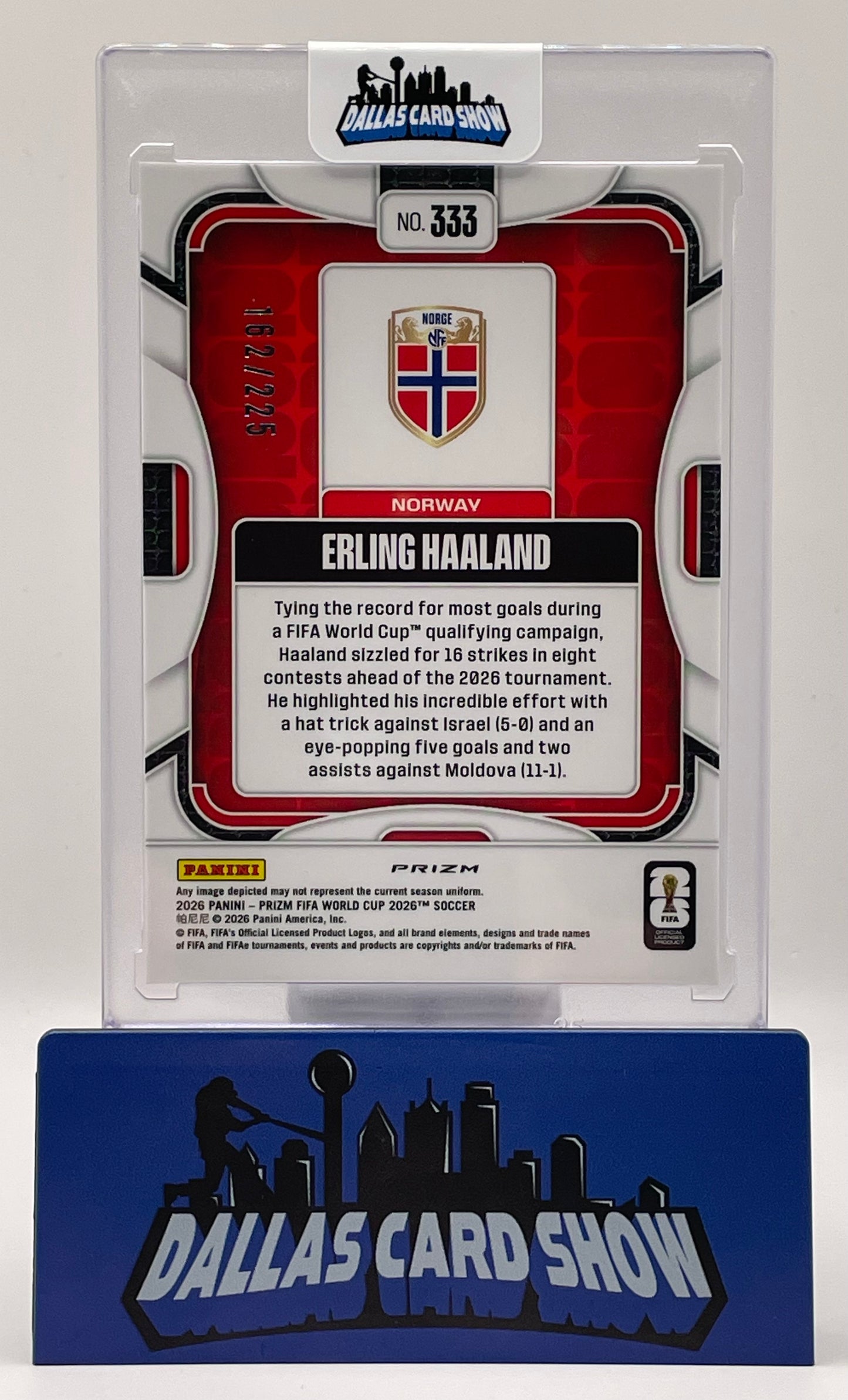 2026 Panini Prizm FIFA World Cup #333 Erling Haaland Light Blue /225
