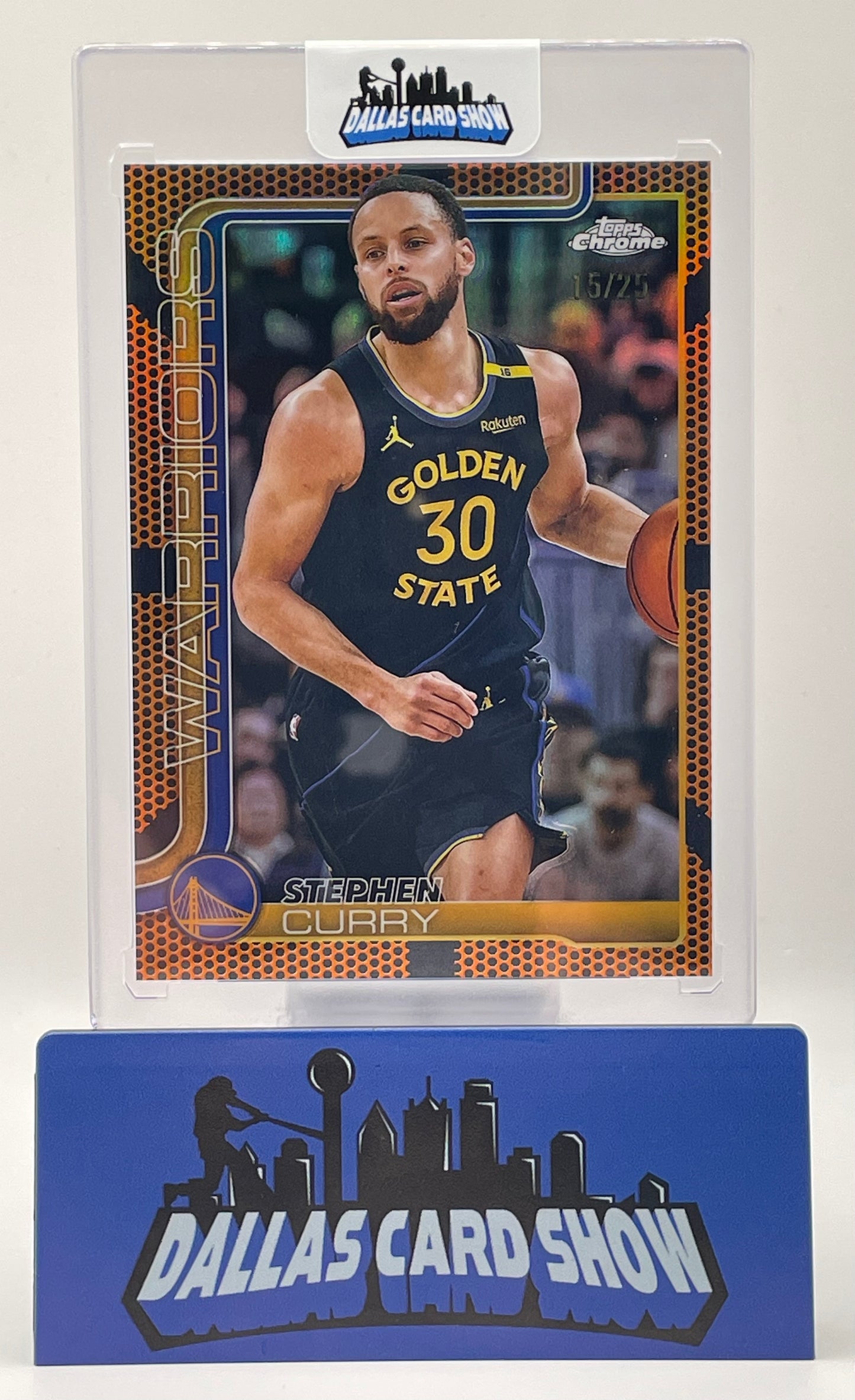 2025 Topps Chrome #201 Stephen Curry Orange Basketball /25