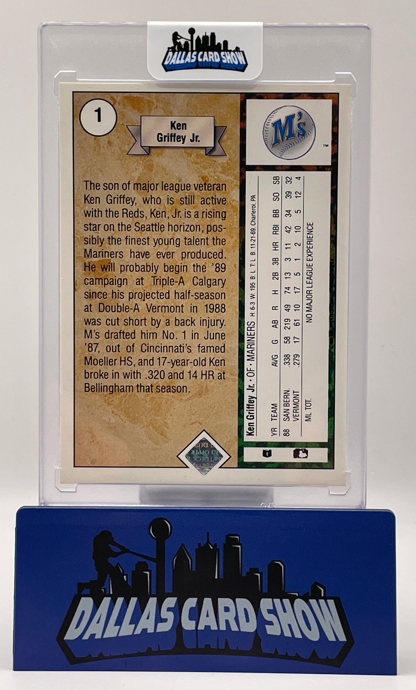 1989 Upper Deck #1 Ken Griffey Jr. Rookie RC