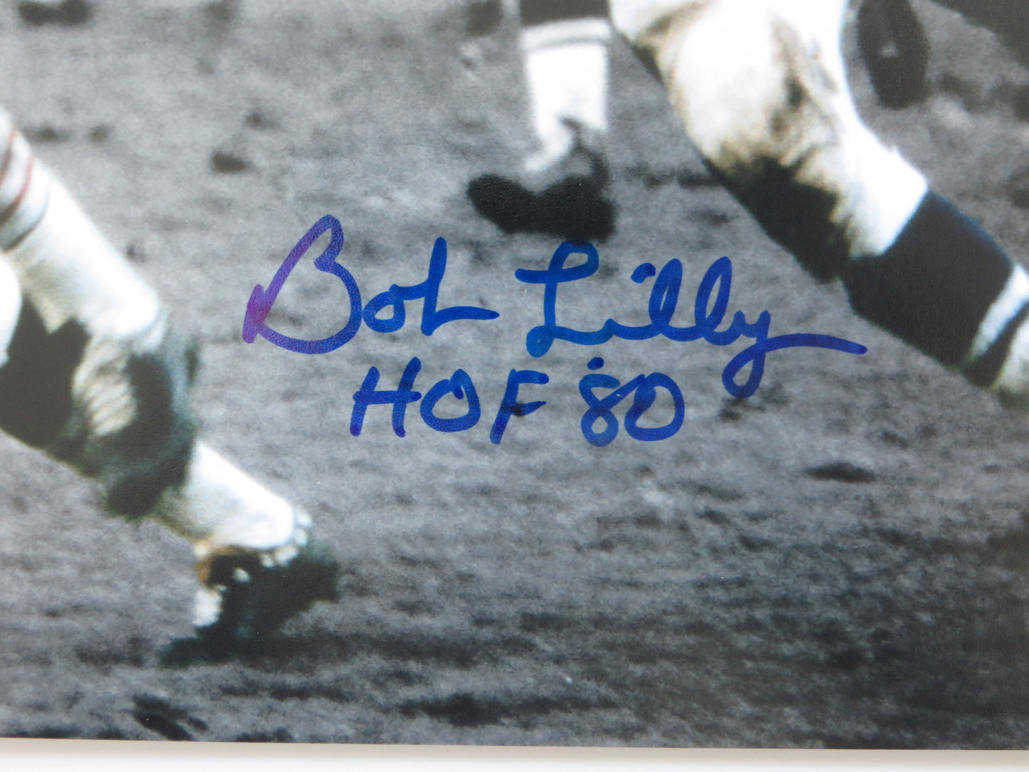 BOB LILLY DALLAS COWBOYS 8x10 PHOTO Tackling Jim Brown BAS