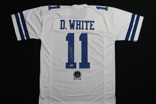 DANNY WHITE SIGNED FOOTBALL HOME JERSEY XL Dallas Cowboys BAS COA