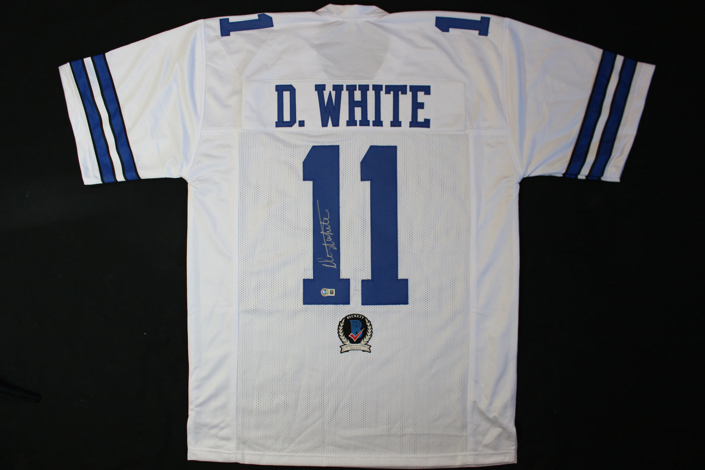 DANNY WHITE SIGNED FOOTBALL HOME JERSEY XL Dallas Cowboys BAS COA