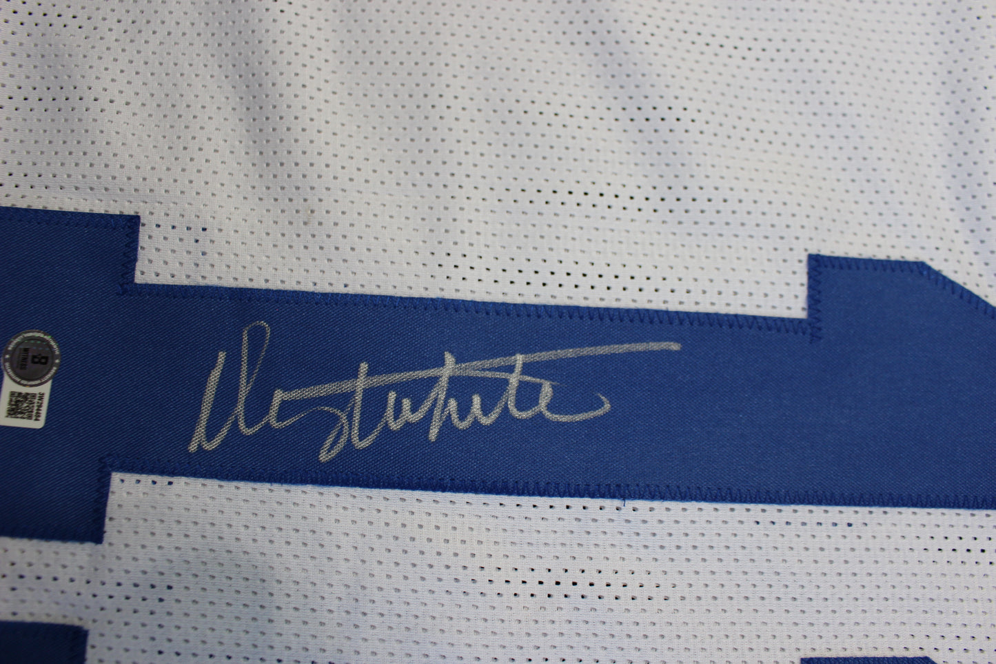 DANNY WHITE SIGNED FOOTBALL HOME JERSEY XL Dallas Cowboys BAS COA