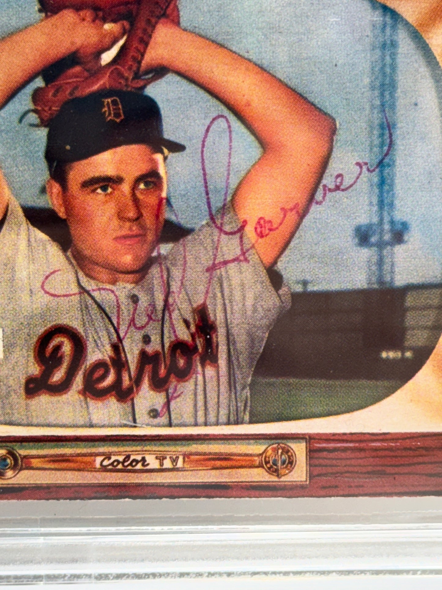 1955 Bowman Ned Garver Auto #188 Beckett Authentic Deceased In 2017