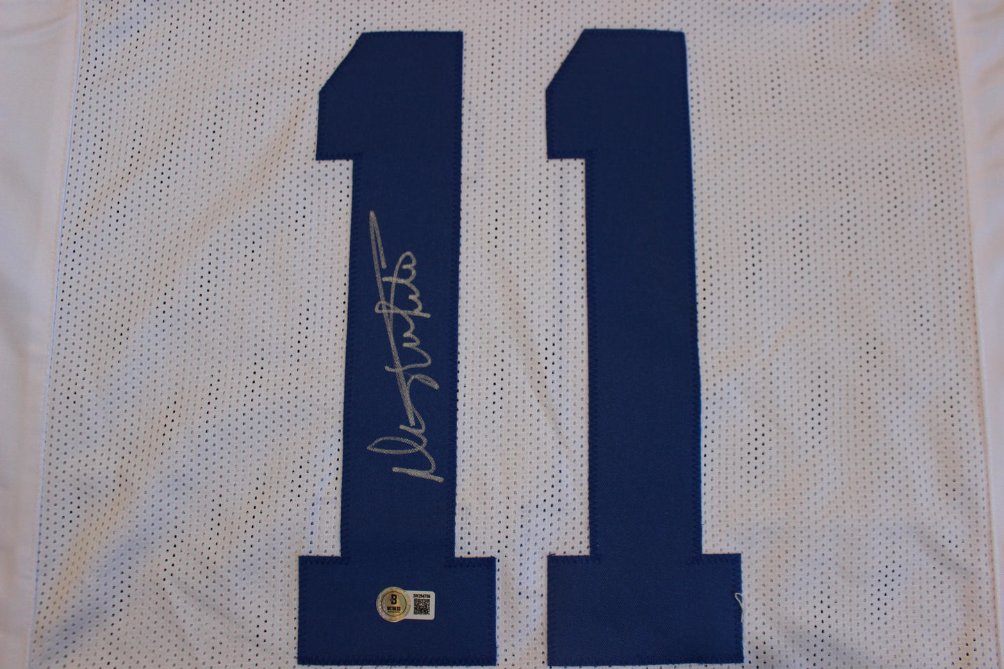 DANNY WHITE SIGNED FOOTBALL HOME JERSEY XL Dallas Cowboys BAS COA