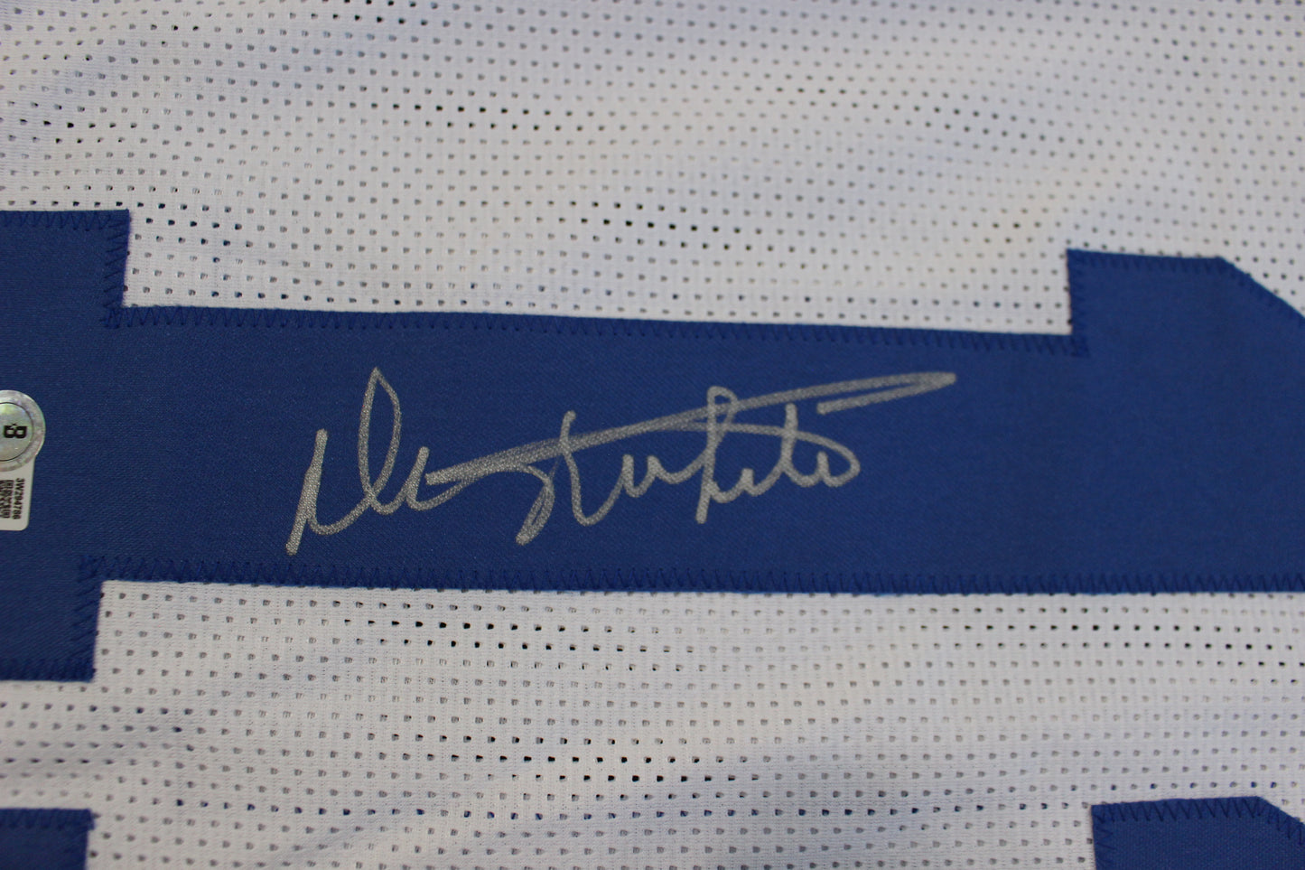 DANNY WHITE SIGNED FOOTBALL HOME JERSEY XL Dallas Cowboys BAS COA