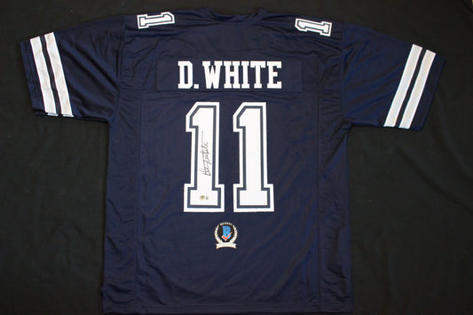 DANNY WHITE SIGNED FOOTBALL ROAD JERSEY 3XL Dallas Cowboys BAS COA