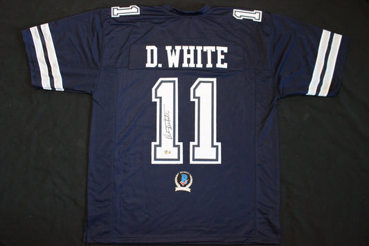 DANNY WHITE SIGNED FOOTBALL ROAD JERSEY 3XL Dallas Cowboys BAS COA