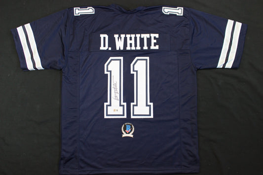 DANNY WHITE SIGNED FOOTBALL ROAD JERSEY 3XL Dallas Cowboys BAS COA