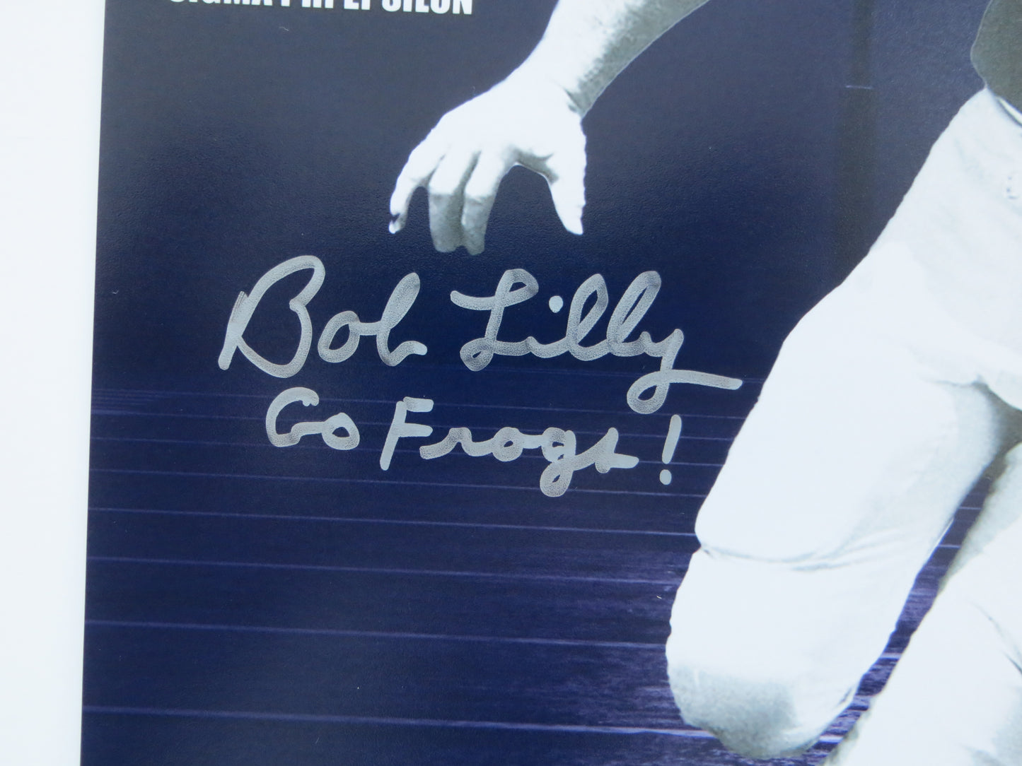 BOB LILLY TCU HORNED FROGS SIGNED Career Stats 8x10 PHOTO BAS
