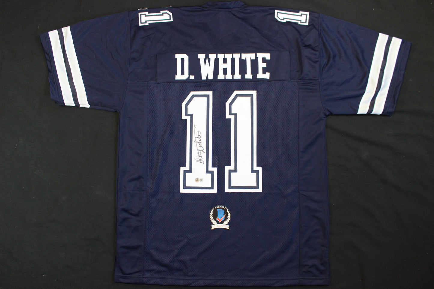 DANNY WHITE SIGNED FOOTBALL ROAD JERSEY 2XL Dallas Cowboys BAS COA