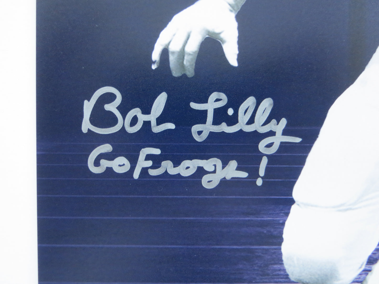BOB LILLY TCU HORNED FROGS SIGNED Career Stats 8x10 PHOTO BAS