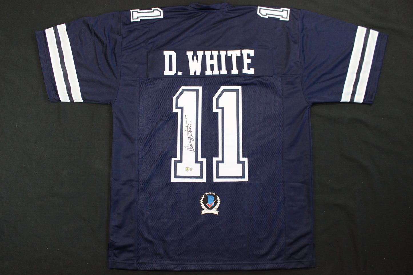 DANNY WHITE SIGNED FOOTBALL ROAD JERSEY 2XL Dallas Cowboys BAS COA