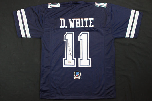 DANNY WHITE SIGNED FOOTBALL ROAD JERSEY 2XL Dallas Cowboys BAS COA