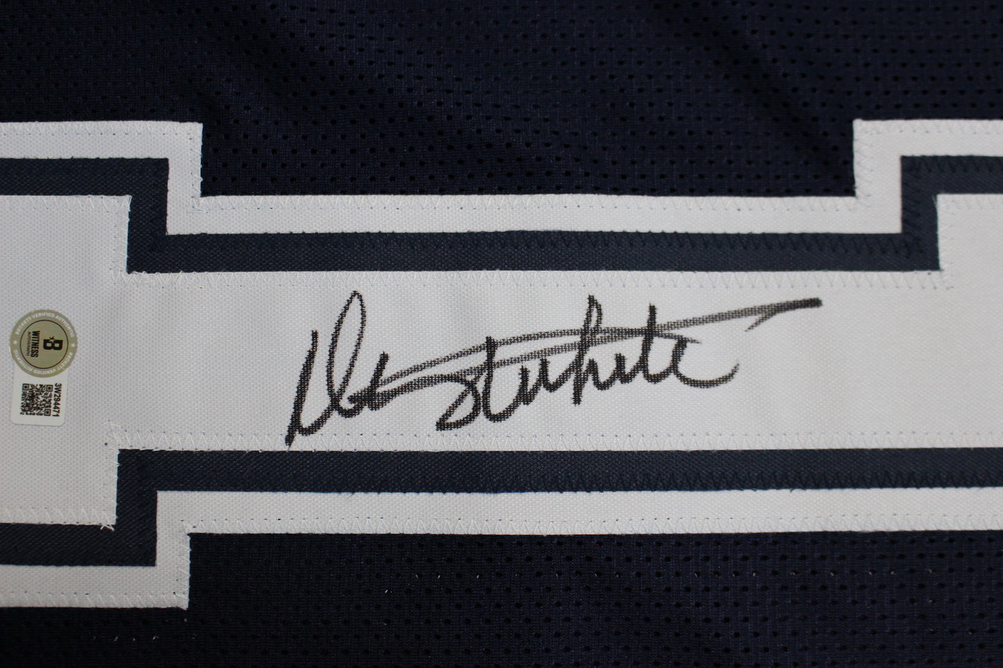 DANNY WHITE SIGNED FOOTBALL ROAD JERSEY 2XL Dallas Cowboys BAS COA