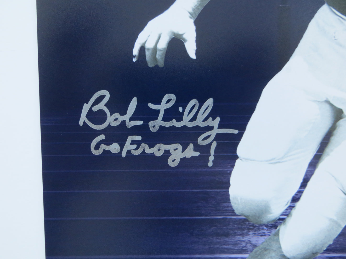 BOB LILLY TCU HORNED FROGS SIGNED Career Stats 8x10 PHOTO BAS