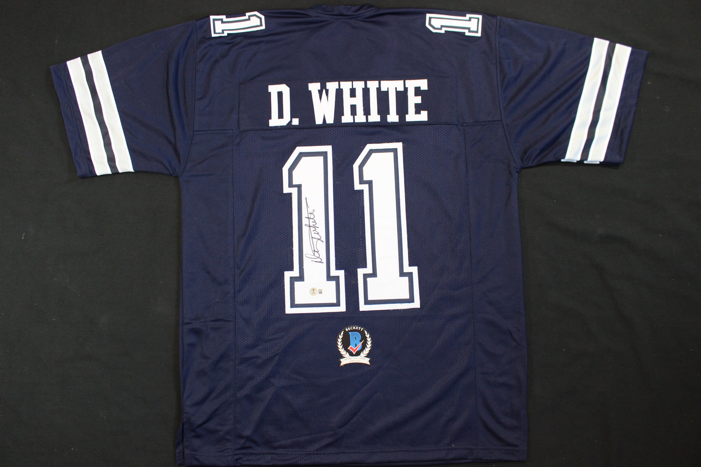 DANNY WHITE SIGNED FOOTBALL ROAD JERSEY XL Dallas Cowboys BAS COA