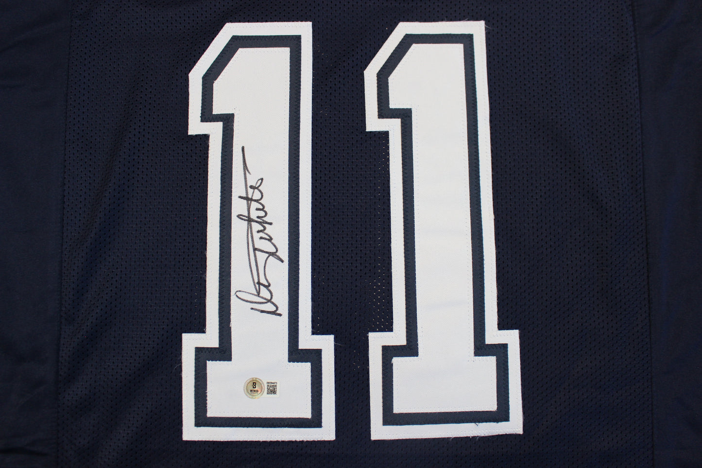 DANNY WHITE SIGNED FOOTBALL ROAD JERSEY XL Dallas Cowboys BAS COA