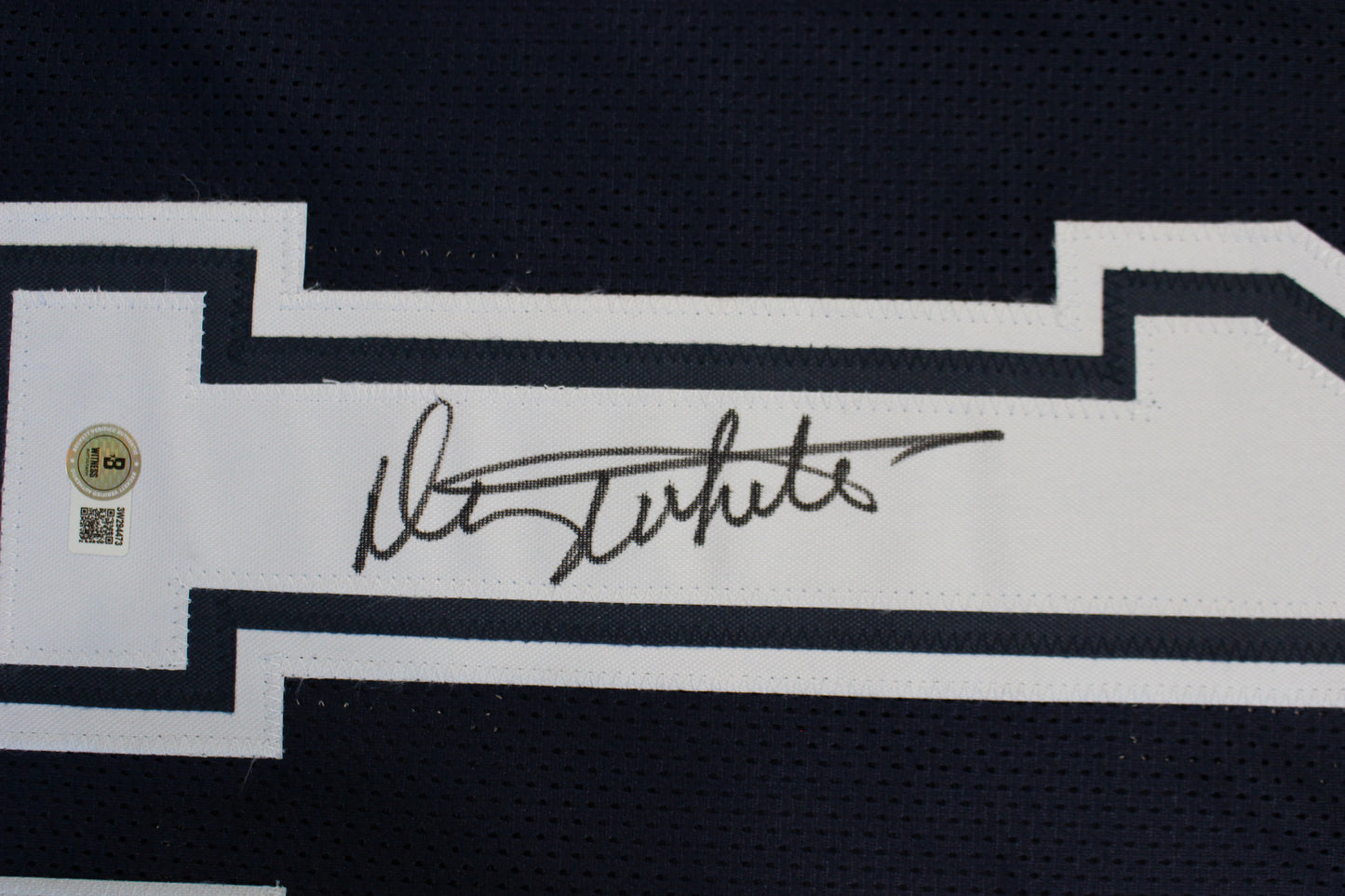 DANNY WHITE SIGNED FOOTBALL ROAD JERSEY XL Dallas Cowboys BAS COA