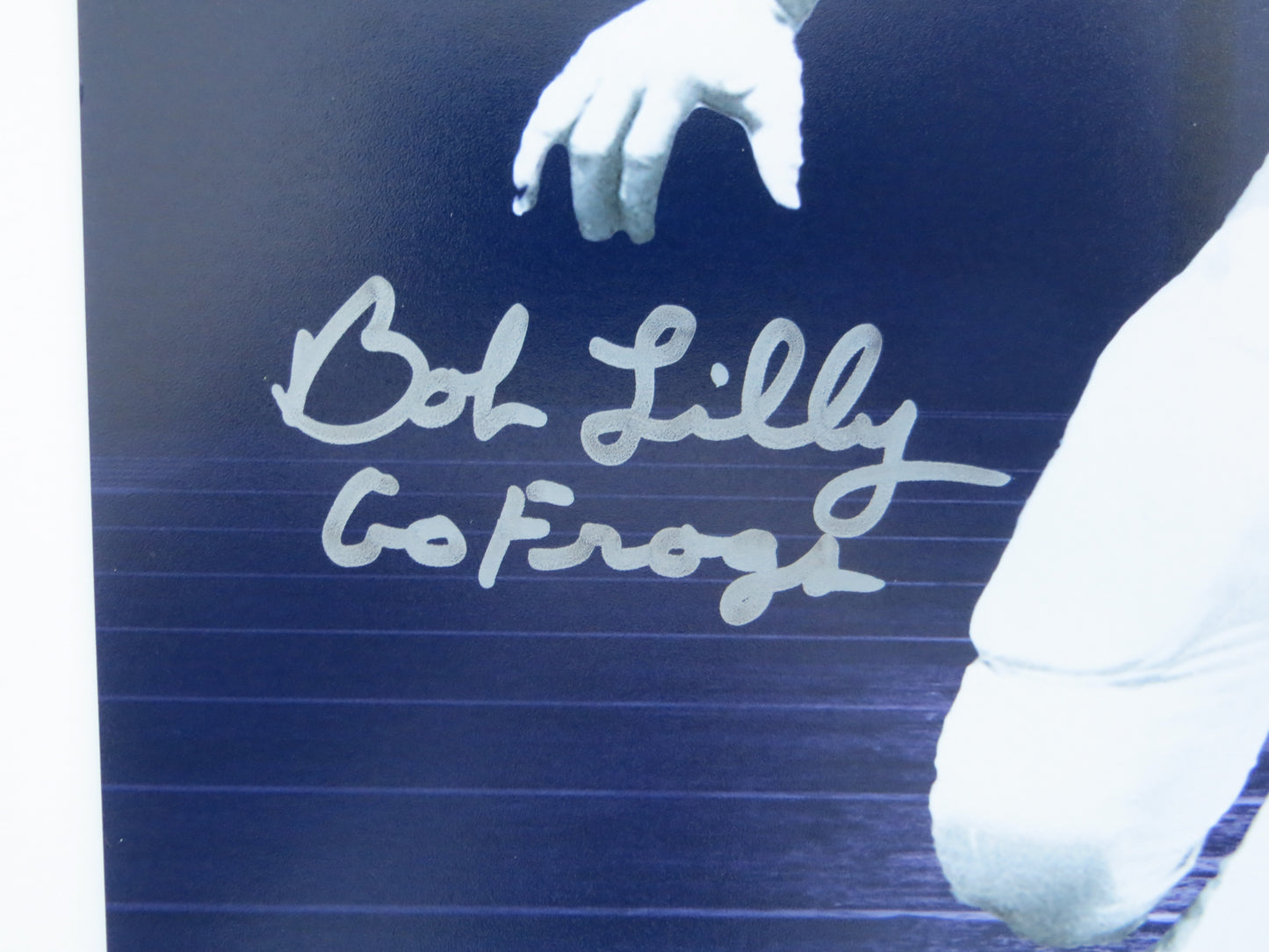 BOB LILLY TCU HORNED FROGS SIGNED 8x10 PHOTO w/GoFrogs! BAS