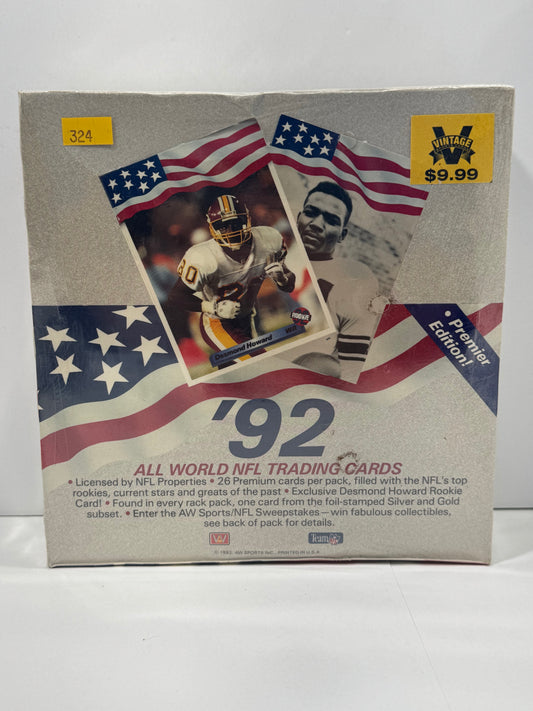 1992 All World NFL Trading Cards Factory Sealed Box Premier Edition NEW