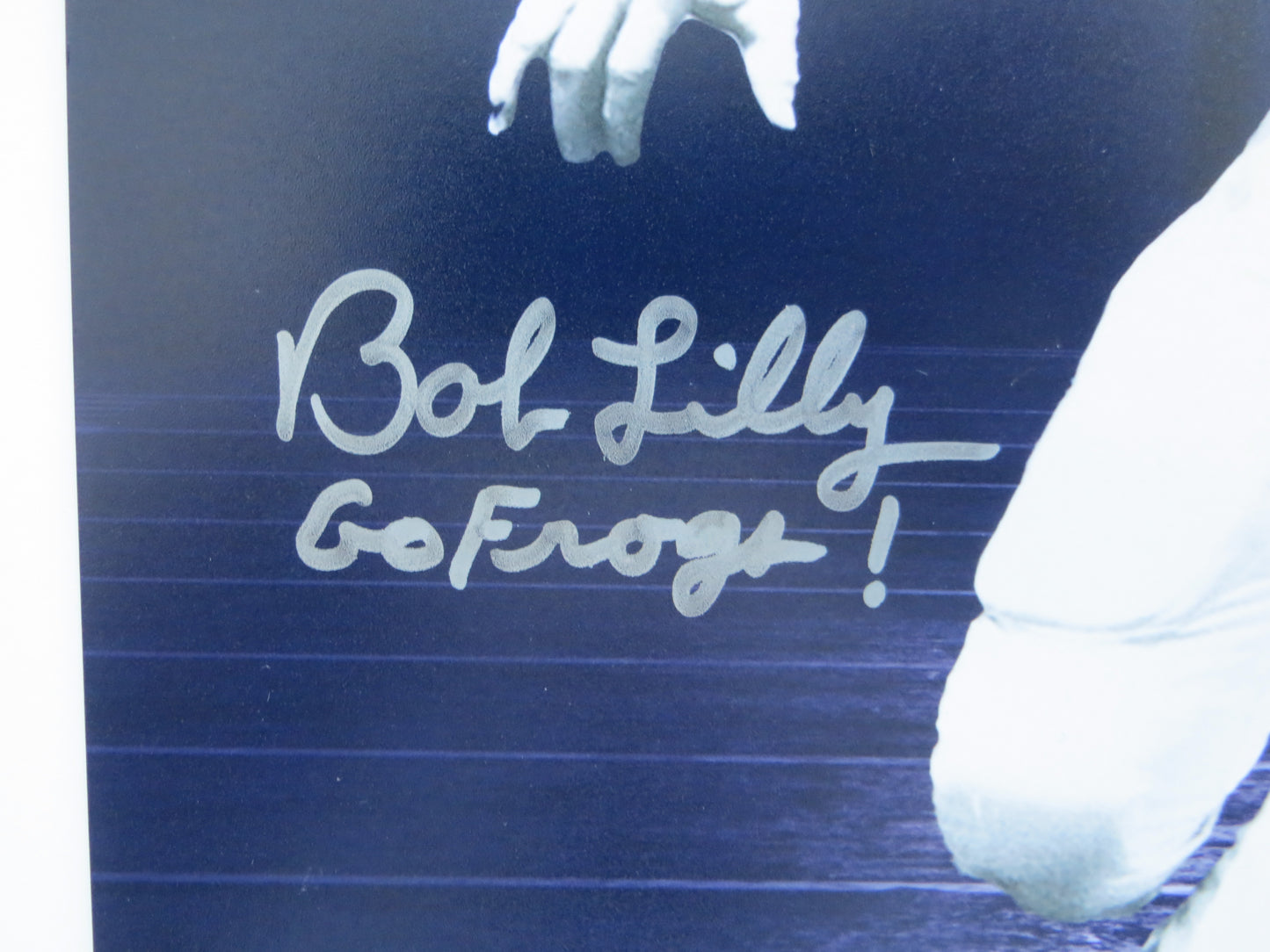 BOB LILLY TCU HORNED FROGS SIGNED 8x10 PHOTO w/GoFrogs! BAS