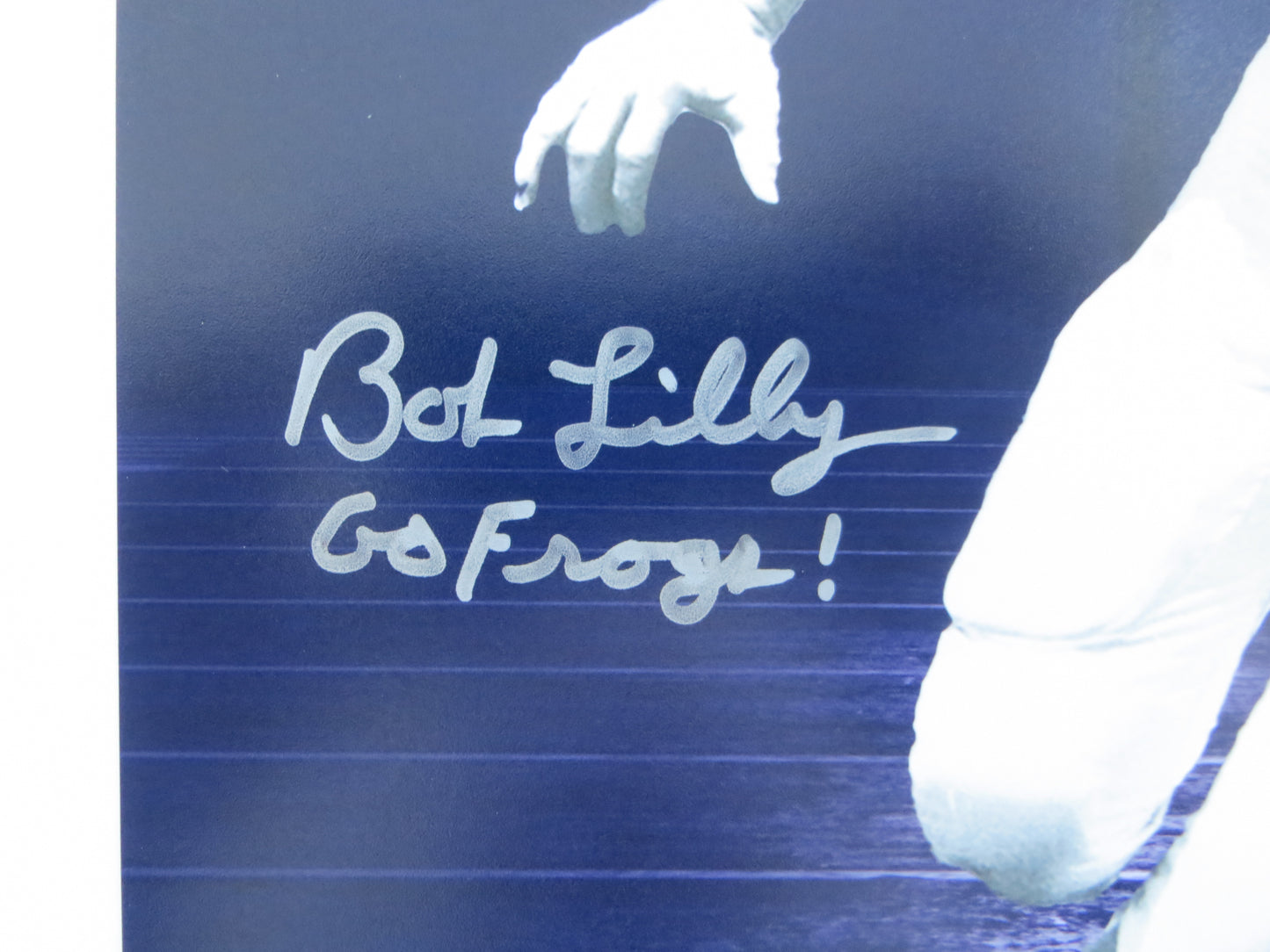 BOB LILLY TCU HORNED FROGS SIGNED 8x10 PHOTO w/GoFrogs! BAS