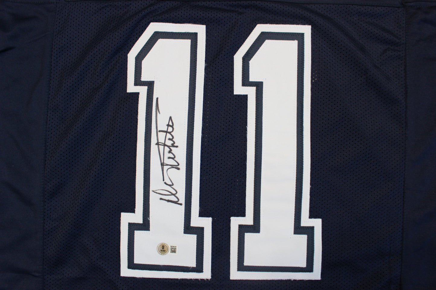 DANNY WHITE SIGNED FOOTBALL ROAD JERSEY XL Dallas Cowboys BAS COA